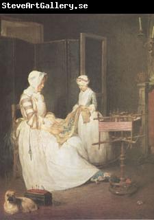 Jean Baptiste Simeon Chardin La Mere Laborieuse (The Diligent Mother) (mk05)